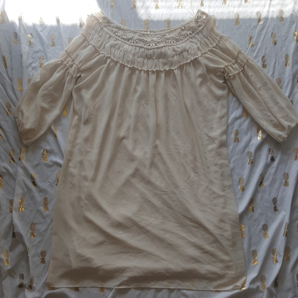 Cream boho dress